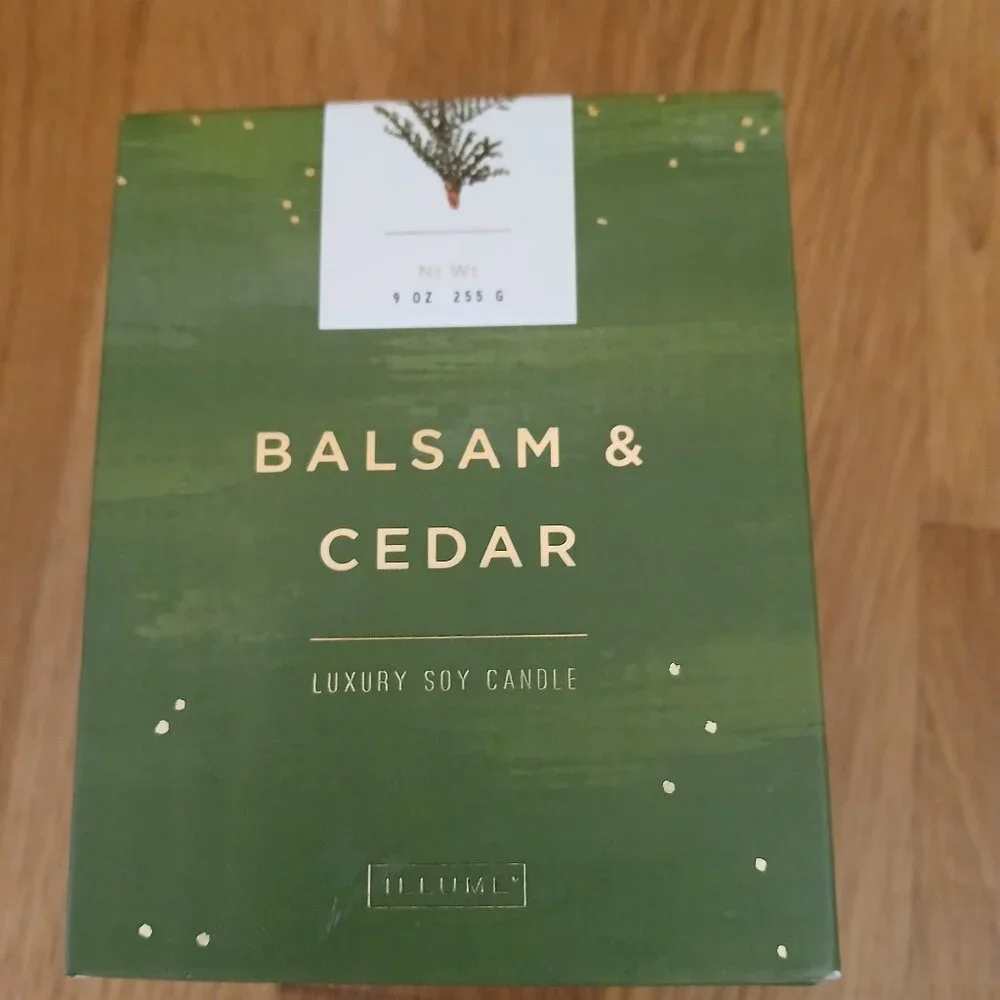 Candle scented: Balsam & Cedar, Warm Gingerbread, Luminescence Amour (Love) x 4